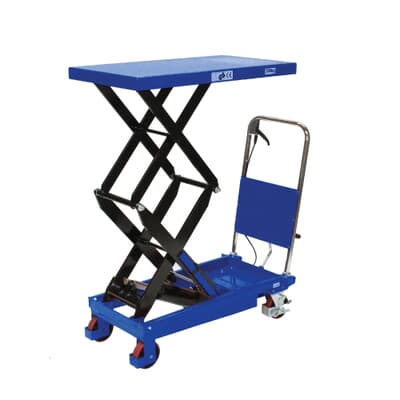 Mobile Scissor Table, high lift, 350kg, 550W x 910L platform
