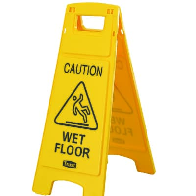 Floor sign, 'Wet Floor', 660H x 280W x 305D