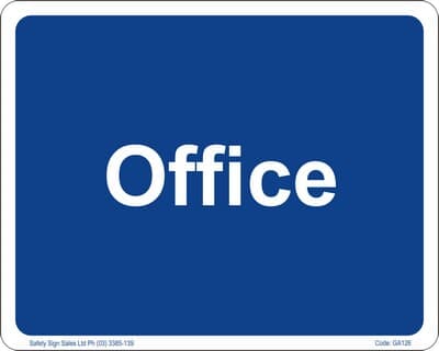 PVC Sign, 300 x 240mm, "Office"