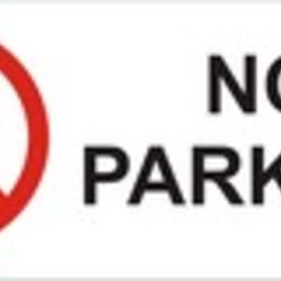 PVC Sign, 120 x 300mm, "No parking"