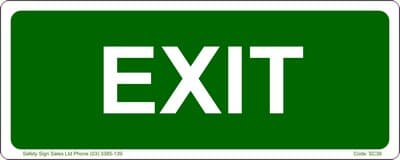PVC Sign, 150 x 480mm, "Exit"