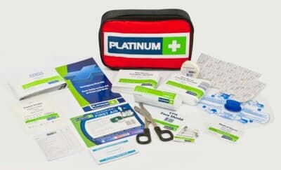 Platinum First Aid Kit, Medium Kit, Metal Cabinet, 105 piece