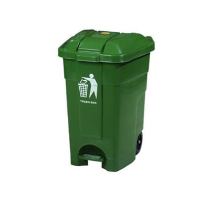Mobile Waste Bin, 70L, Colour: Green