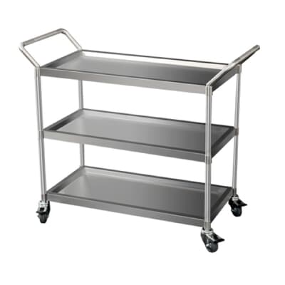 Stainless Steel 3 Tier Trolley, 870mm L x 420mm W x 800mm H