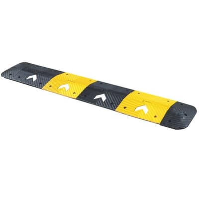 Speed Hump End, rubber, 75mm high, 250W x 550D, yellow