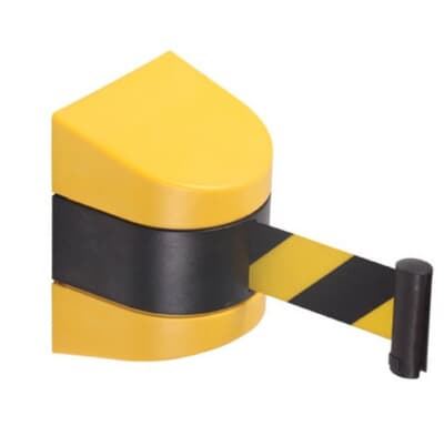 Magnetic Retractable Belt, 4.6m, black/yellow belt