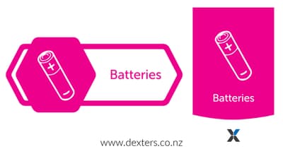 Recycle Bin Sticker Set - Batteries