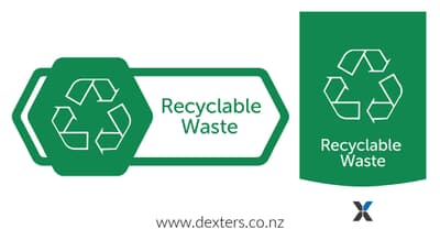 Recycle Bin Sticker Set - Recyclable Waste