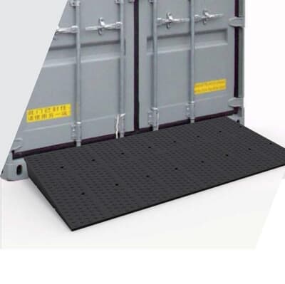 Container Ramp, recycled rubber, 2200W x 1250L x 160H, black